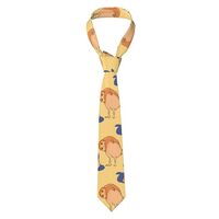 YYHWHJDE Crooked Owl Prints Men's Necktie - Premium Polyester Fiber Tie for Business, Daily Lif