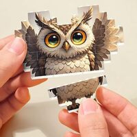 Cute Owl Building Brick Puzzles Heart Building Block Puzzle Personalized 3D Building Brick Puzzles P