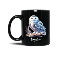Snowy Owl Coffee Cup, Personalized Bird Animal Ceramic Mug Gift For Snowy Owl Lovers Men Women Him H