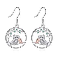 YONFQE Owl Earrings 925 Sterling Silver Mother Earrings Tree of Life Jewelry Gifts for Women Mum