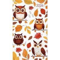 Mini Planner Style Owls 2026 - Pocket Calendar 9 x 15 cm - Weekly - 64 Pages - 1 Page 1 Week - Note 