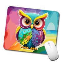 Owl Colorful Low Profile Mouse Pad Mat