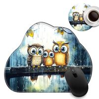 FGDRFGRW Irregular Mouse Pad,11.8x9.4 Inch Small Mouse Mat with Stitched Edges and Non-Slip Rubber B