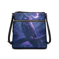 Entornuest Owl Moon Women's Soft PU Leather Shoulder Satchel Bag Lady Women Crossbody Bag Shoul