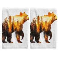 Owl Watercolor Animal Hand Towels Decorative Towels for Bathroom Hand Towels 100 Percent Cotton Soft