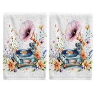 ALAZA Funny Owl Color Bathroom Hand Towels Set of 2 Decorative Towels for Bathroom Soft 100 Percent 