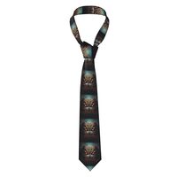 WHJSHOP Night Owl Prints Men's Necktie - Soft and Durable Polyester Fabric Neck Tie for Busines