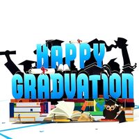 DLYMXGC Happy Graduation Owl Pop Up 3D Greeting Cards with Blank Note & Envelope, ideal celebrat