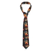Augenstern Men'S Polyester Necktie With Anti-Slip Loop Teacher-Owl-Book Classic Tie For Office 