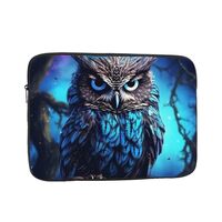 Blue Owl Laptop Bag 10 inch Business Briefcase Gifts for Men Women Water Resistant Laptop Sleeve Car