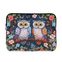 Maunzc Cute Owls Laptop Sleeve for 15-16 Inch Laptops, Shockproof Water-Resistant Laptop Case with Z