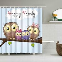 Myratts Fabric Shower Curtain, Polyester Waterproof Quick-Drying Weighted Hem Shower Curtains Set fo