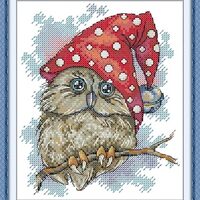Setoda 16CT High Definition Printed Embroidery Fabric Patterns Starter Kits for Girl DIY Stamped Cro