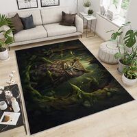 FBRUIEG Owl Rug for Living Room - Owl Print Rugs, Owl Animal Area Rug, Home Decor Birds Owl Rug for