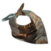 Vintage Owl Perched on Branch Silk Head Scarf Neckerchief Square Scarves Vintage Bandanas for Men Wo