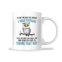 LAZYLIE Funny Owl Quote Mug - It'S Not My Fault You Thought I Was Normal - Cute Owl Gift Idea -