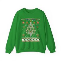Hangsco Barn Owl Bird Christmas Tree Gift Funny Christmas Barn Owl Ugly Sweater Sweatshirt Irish Gre