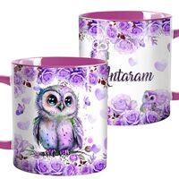 Personalized Owl Coffee Cups Custom Name Ceramic Mug 11Oz 15Oz Gifts for Animal Lovers Women Mom Men