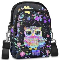 Owl Crossbody Purse for Women Lightweight Small Crossbody Bag Waterproof Phone Wallet with Card Slot