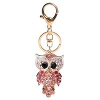 Owl Keychain - Stylish Owl Shaped Keyring with Crystal Eyes, Perfect for Bags, Wallets, and Car Keys