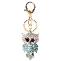 Owl Keychain - Stylish Owl Shaped Keyring with Crystal Eyes, Perfect for Bags, Wallets, and Car Keys