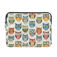 ALAZA Colorful Owl Cartoon Seamless Laptop Sleeve Bag Waterproof Protective Notebook Case, 13-13.3, 