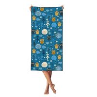 Xiso Ver Cute Colorful Owls and Trees Print Microfiber Bath Towel Luxury Bath Sheet 27.5" x 55&