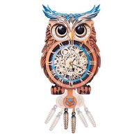 WOODBESTS 3D Puzzles for Adults-Wooden Owl Clock with Precise Time-3D Puzzle Craft Kit-DIY Hobbies f