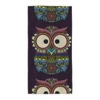 Xiso Ver Boho Owl Print Hand Towels for Bathroom Microfiber Highly Absorbent Towel 12"x24"