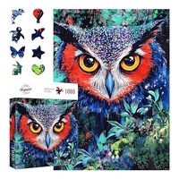 Naturelish Jigsaw Puzzles for Adults 1000 Pieces, Colorful Bird Art Owl Puzzles, Challenging Unique 