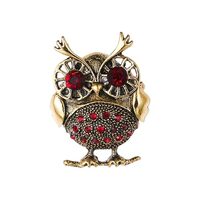Vintage Rhinestone Fox Bee Owl Brooch Cute Animal Crystal Pearl Brooches and Pins for Women Gold bro