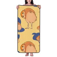 ZXGDPP Crooked Owl Coral Fleece Bath Towel, Soft, Fluffy, Highly Absorbent Bath Towel Travel Towel