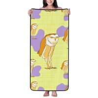 ZXGDPP Standing Owl Coral Fleece Bath Towel, Soft, Fluffy, Highly Absorbent Bath Towel Travel Towel