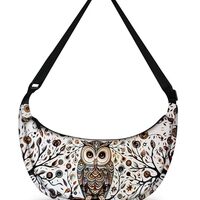 Owl Crescent Bag for women Casual Crossbody Sling Bags Crossbody Shoulder Purse with Adjustable Stra