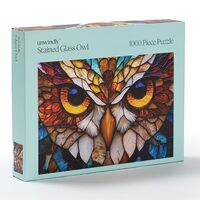 Stained Glass Owl Jigsaw Puzzle for Adults – 1000 Piece Puzzle with Bonus Poster Included, Uni