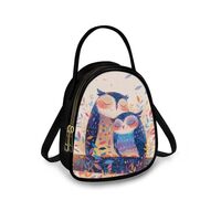 Jolamirel Owls Couple Mini Crossbody Bags for Women Forest Owl Print Top Handle Handbags, Watercolor