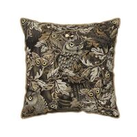 mydtiz Double Retro Owls Eyes Printed Luxury Velvet Throw Pillow Covers with Gold Trim 18x18 Decorat