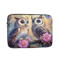 Owl Birds Flower Branch Floral Pattern Laptop Sleeve 15 Inch Shockproof Protective Notebook Case Tra