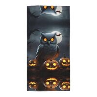 Halloween Owl Ghost Pumpkin Luxurious Bath Sheet,Highly Absorbent and Quick Dry Stylish Bath Towel,S