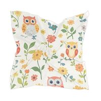 GUIJI Cute Owl Square Scarf Silk Like Hair Scarf, Silk Bandana Sleeping for Women Hair Scarf Wrap fo