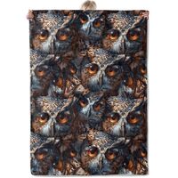 Aonimonis Realistic Owl Throw Blanket Gifts for Wildlife Lovers, Soft Fuzzy Warm Cozy Flannel Blanke