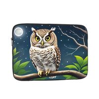 WHJSHOP Owl at Night Prints Portable Shockproof Laptop Sleeve Case for Men and Women Business Travel