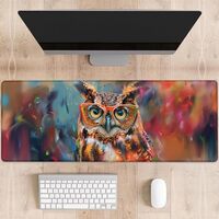 dhakalrlde Owl Gaming Mouse Pad, Large Desk Mat for Computer, Extended Keyboard Laptop Mouse Pads, 3