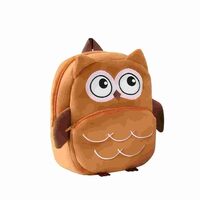 NXLGYDZ Unisex Toddler Animal Backpack，Ultra-Soft Lightweight School Bag，Cute Plush Owl Mini Day