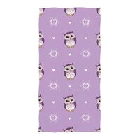 RPLIFE Owl Purple Beach Towel, Quick Dry Sand Free Beach Towel