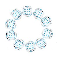 HAWILLOSCH Owl Charms Large Beads Crafts Ceramic Owl Enamel Beads for DIY Jewelry