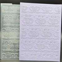 Plastic Embossing Folder A6 Size Owls Pattern Paper Crafts Plastic Textured Impressions for Card Mak