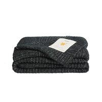 UnHide Melange Knit Blanket - 60" x 80" Textured & Ultra-Soft Wool Throw - Timeless &a