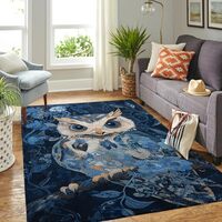 Bohemian Owl Rug - Luxury Soft Plush Floor Carpet for Modern Homes - Nordic Owl Area Rug for Living 