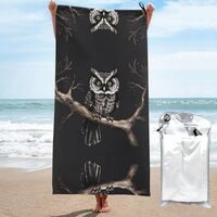 WXZYFP Late Night Owl 27.5"x55" It is a Fiber Quick-Drying Bath Towel (Vertical Style), Su
